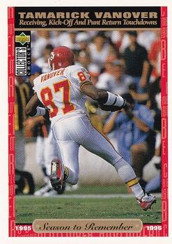 Tamarick Vanover Kansas City Chiefs 1996 Upper Deck Collector's Choice NFL Season to Remember #62